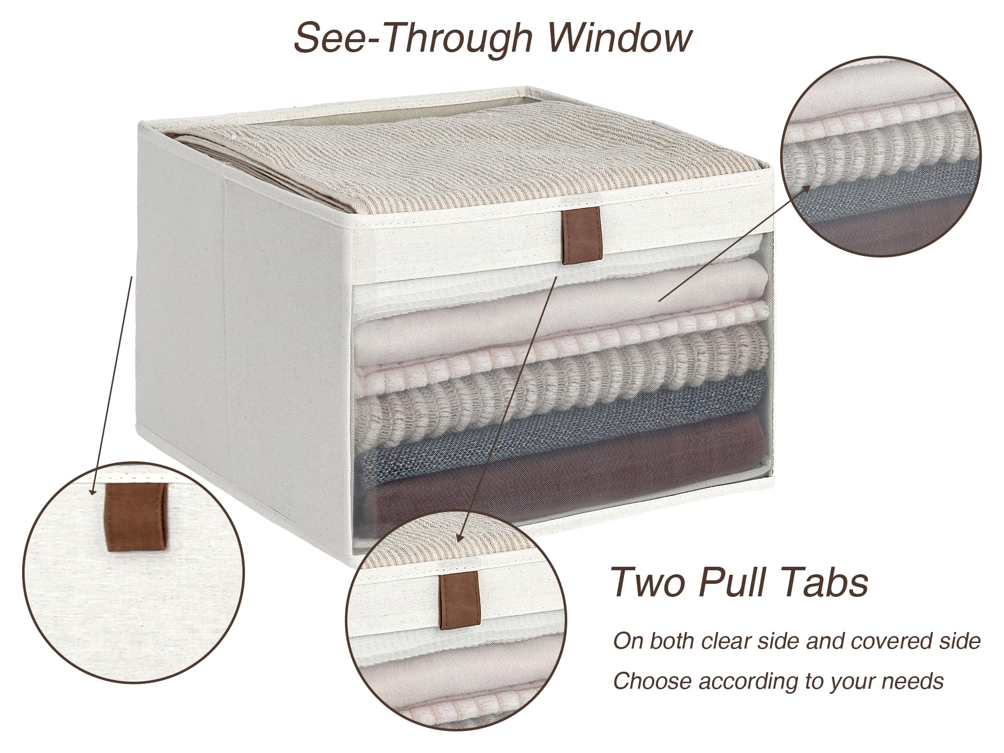 StorageWorks breathable PVC mesh window helps air circulate and spot items.