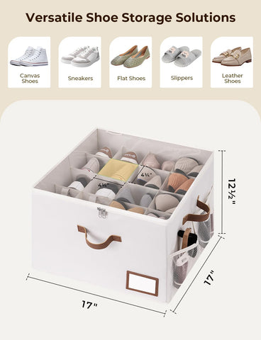 StorageWorks clear lid protects shoes while letting you see contents at a glance.