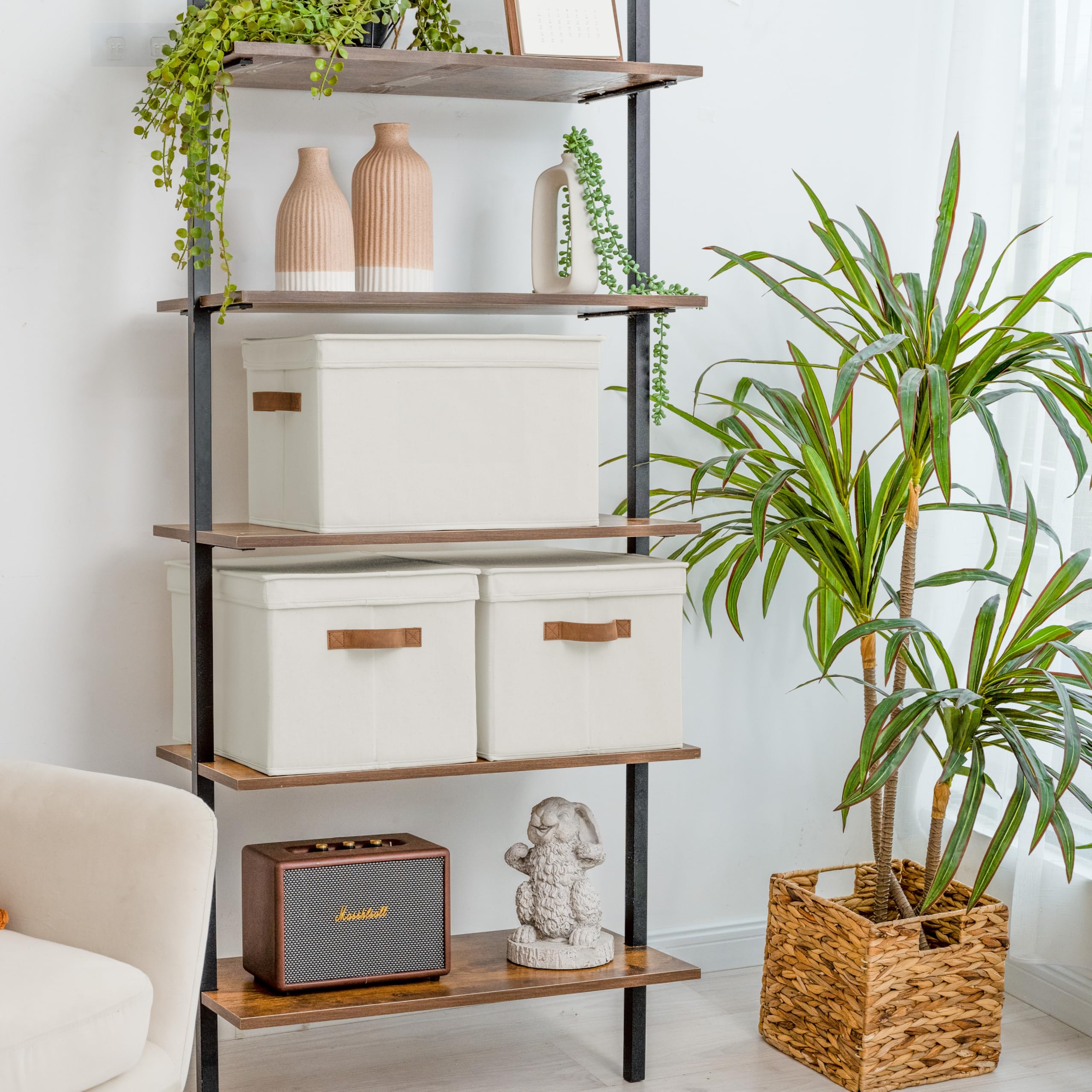 StorageWorks closet foldable ivory basket ready for flexible organization