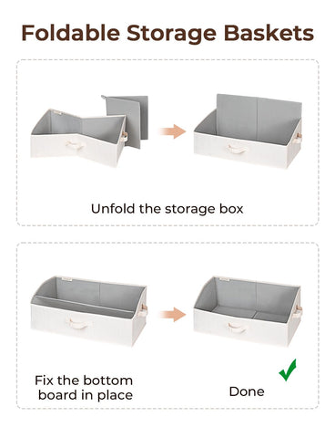 StorageWorks 3-pack coordinates beige, white, and ivory storage.