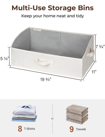 StorageWorks natural-fiber fabric with reinforced panels ensures durable use.