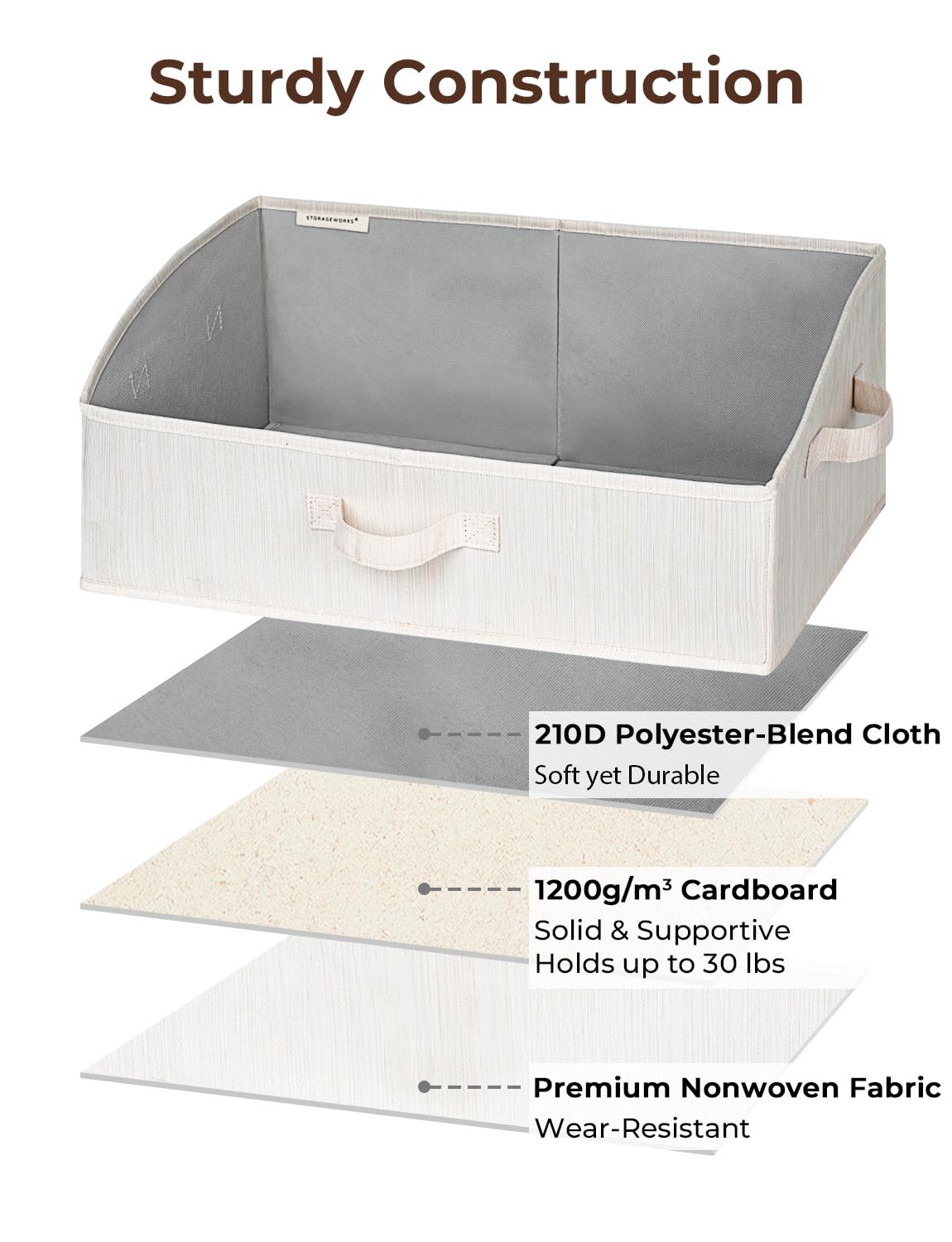 StorageWorks closet baskets fit cubbies and shelves for versatile storage.