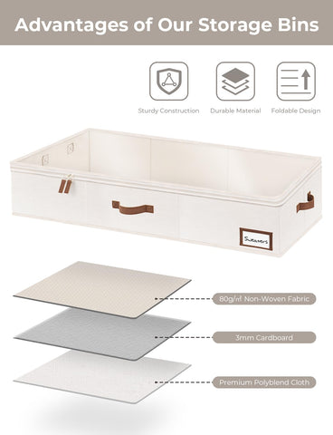 StorageWorks bins are ideal for seasonal clothes and blankets.