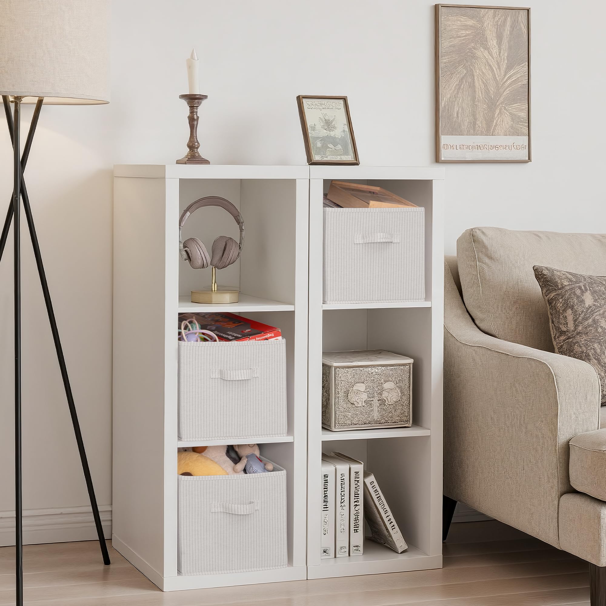 StorageWorks closet bin with rope handles for easy, portable organization.
