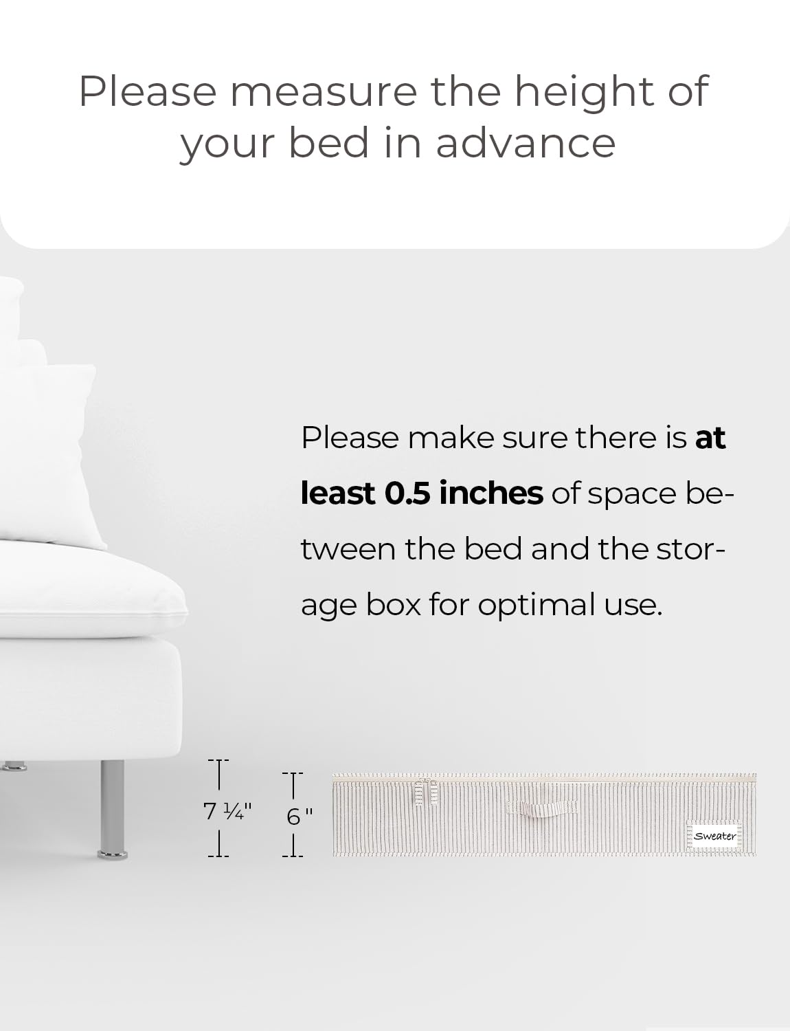 StorageWorks clothes storage underbed bin keeps garments neatly tucked away.