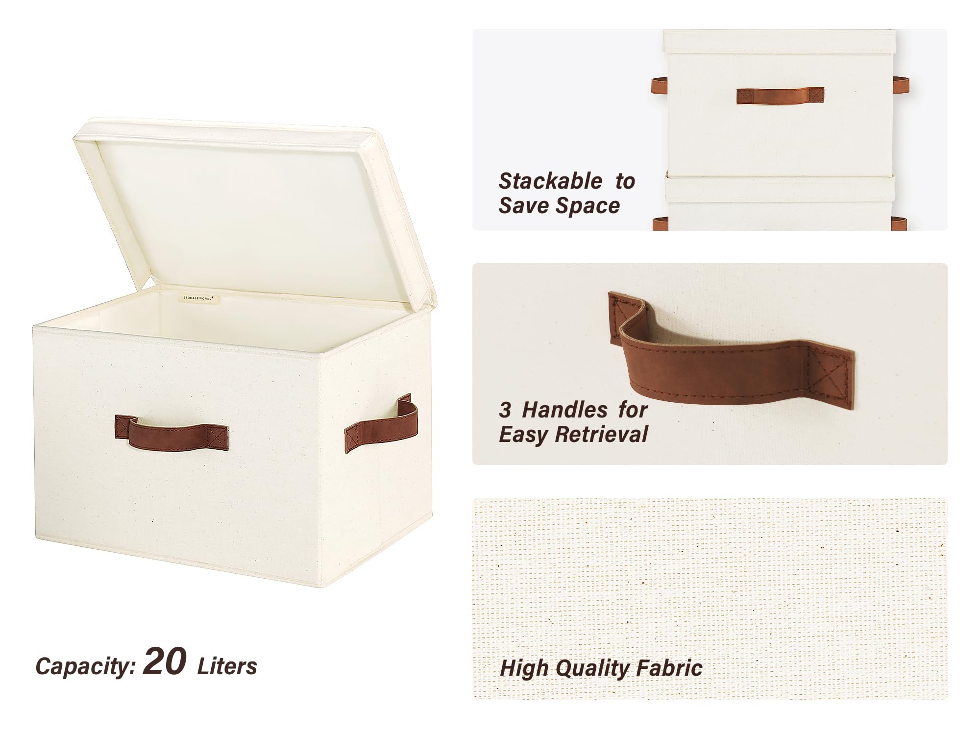 Collapsible StorageWorks bin folded flat when not in use.