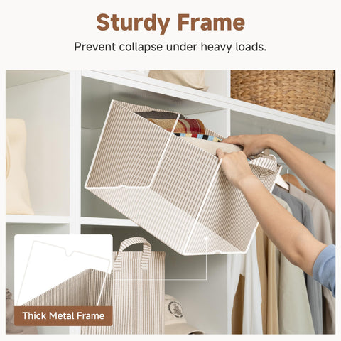 StorageWorks collapsible storage bin folds flat when not in use to save space