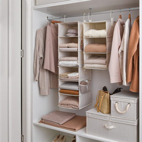 StorageWorks beige white ivory color tones blend with décor.