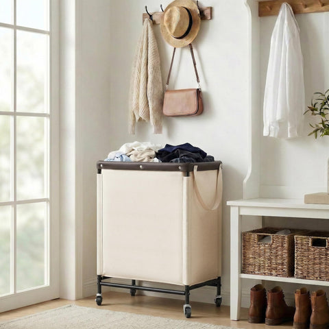 StorageWorks compact sorter in use helps keep laundry room organized.