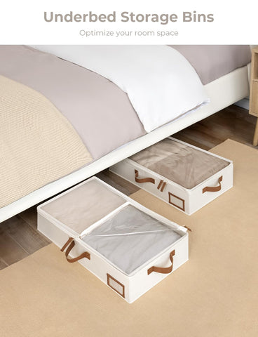 StorageWorks under bed storage aids decluttering in small spaces.