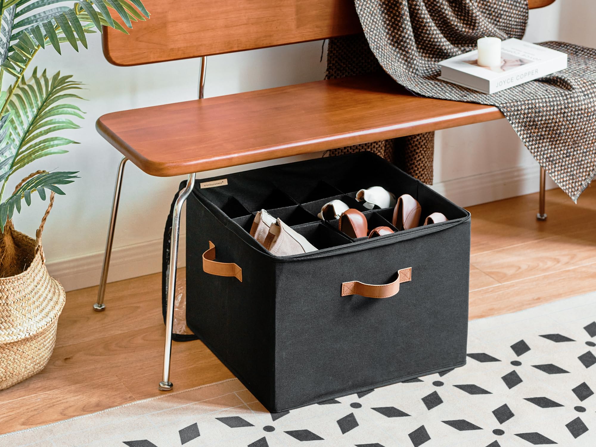 StorageWorks dimensions 17in by 17in by 12.5in for ample capacity.