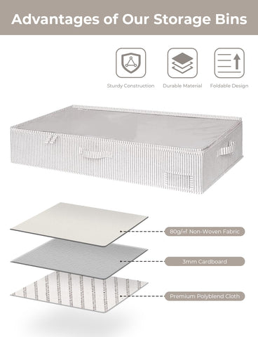 StorageWorks dust-proof under-bed bin shields contents from dust.