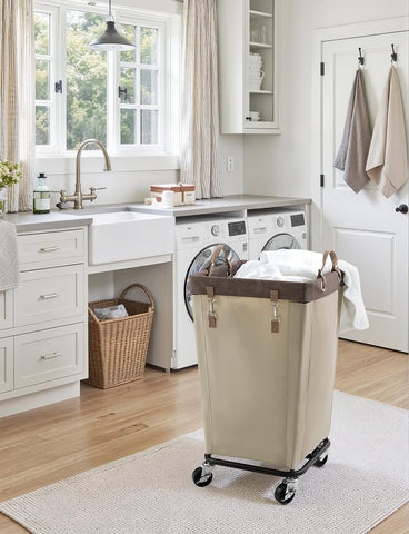 StorageWorks 160L laundry hamper suitable for home, hotel, or dorm use