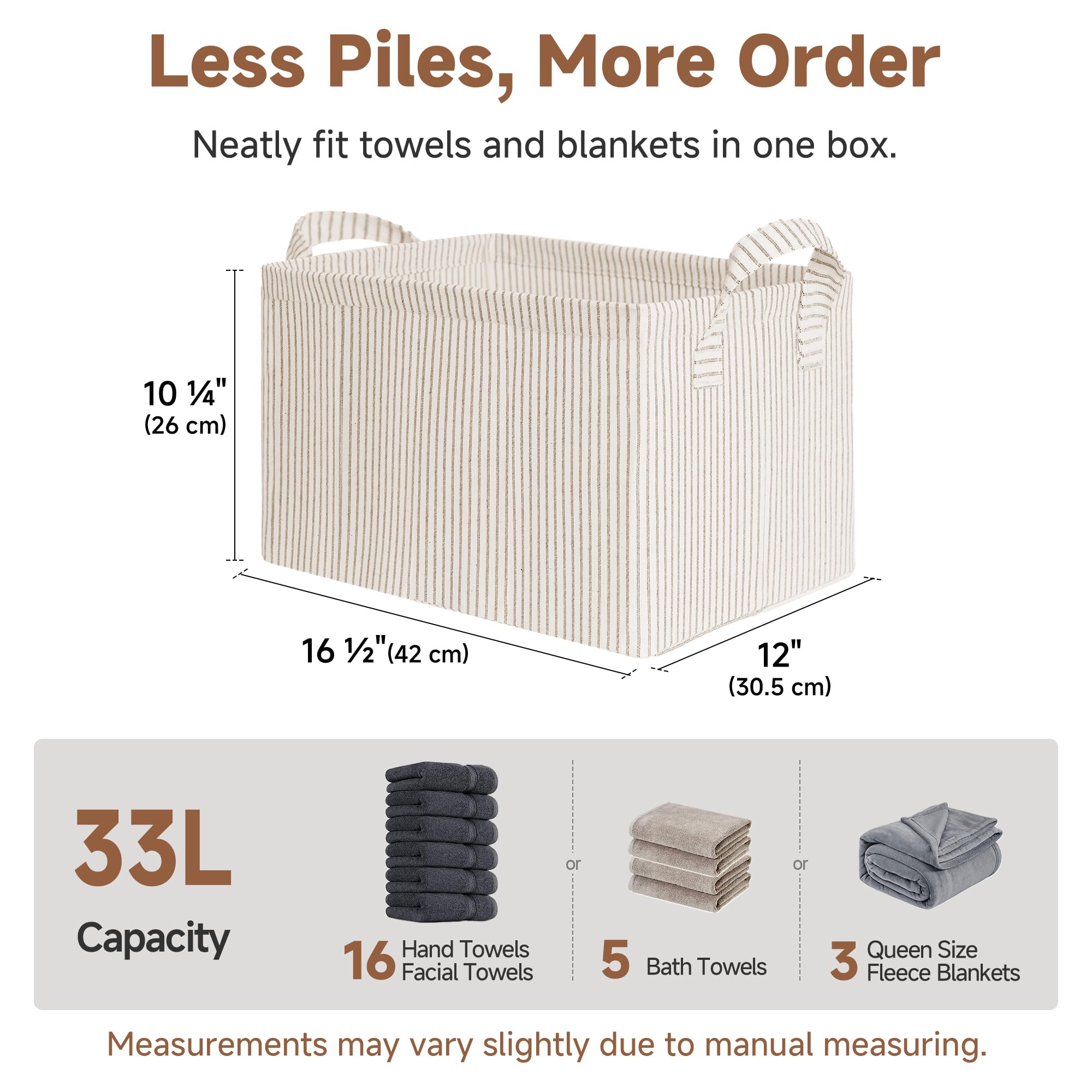 StorageWorks easy-to-carry bins with riveted handles for quick transport