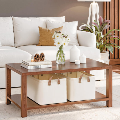 StorageWorks bin on shelf demonstrates stable base for everyday organizing.