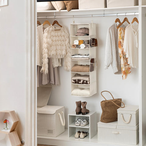 StorageWorks fabric closet organizer material closeup highlights durable craftsmanship and long-lasting use