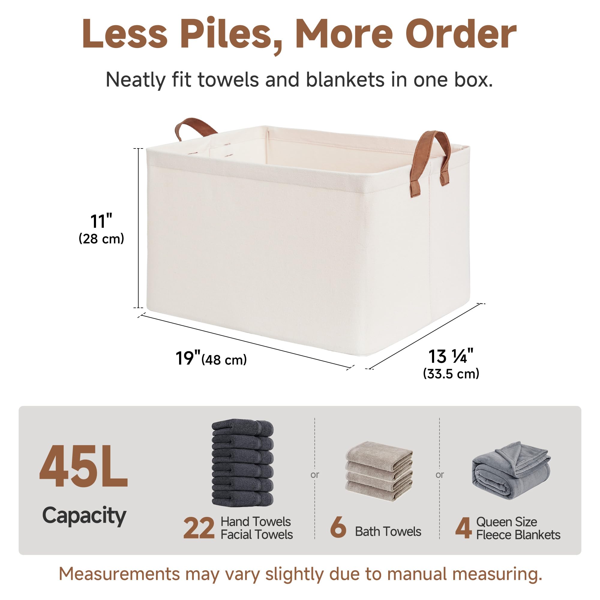 StorageWorks fabric storage bins 2-pack ideal for dorms and apartments