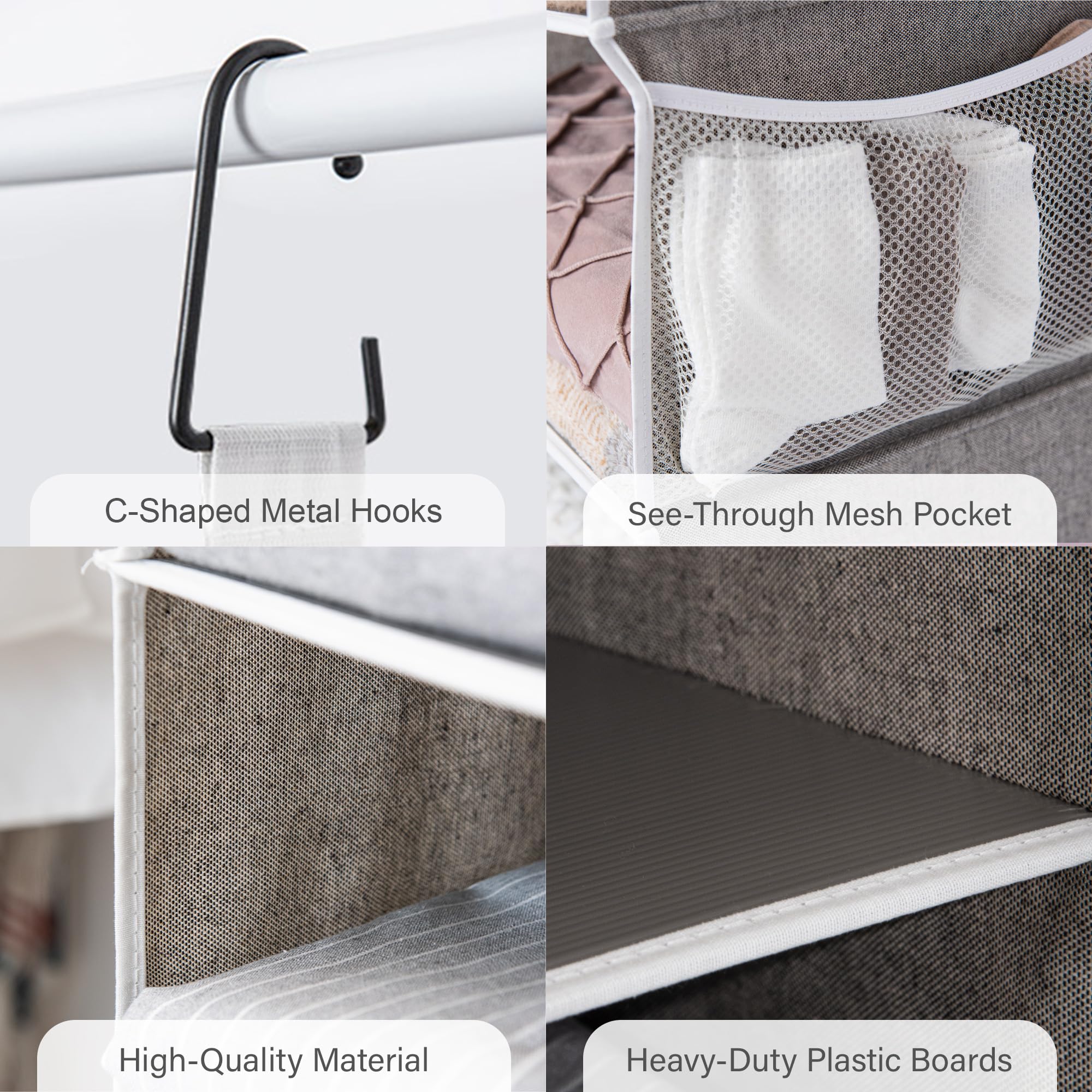 StorageWorks foldable closet organizer saves space when not in use or while traveling.