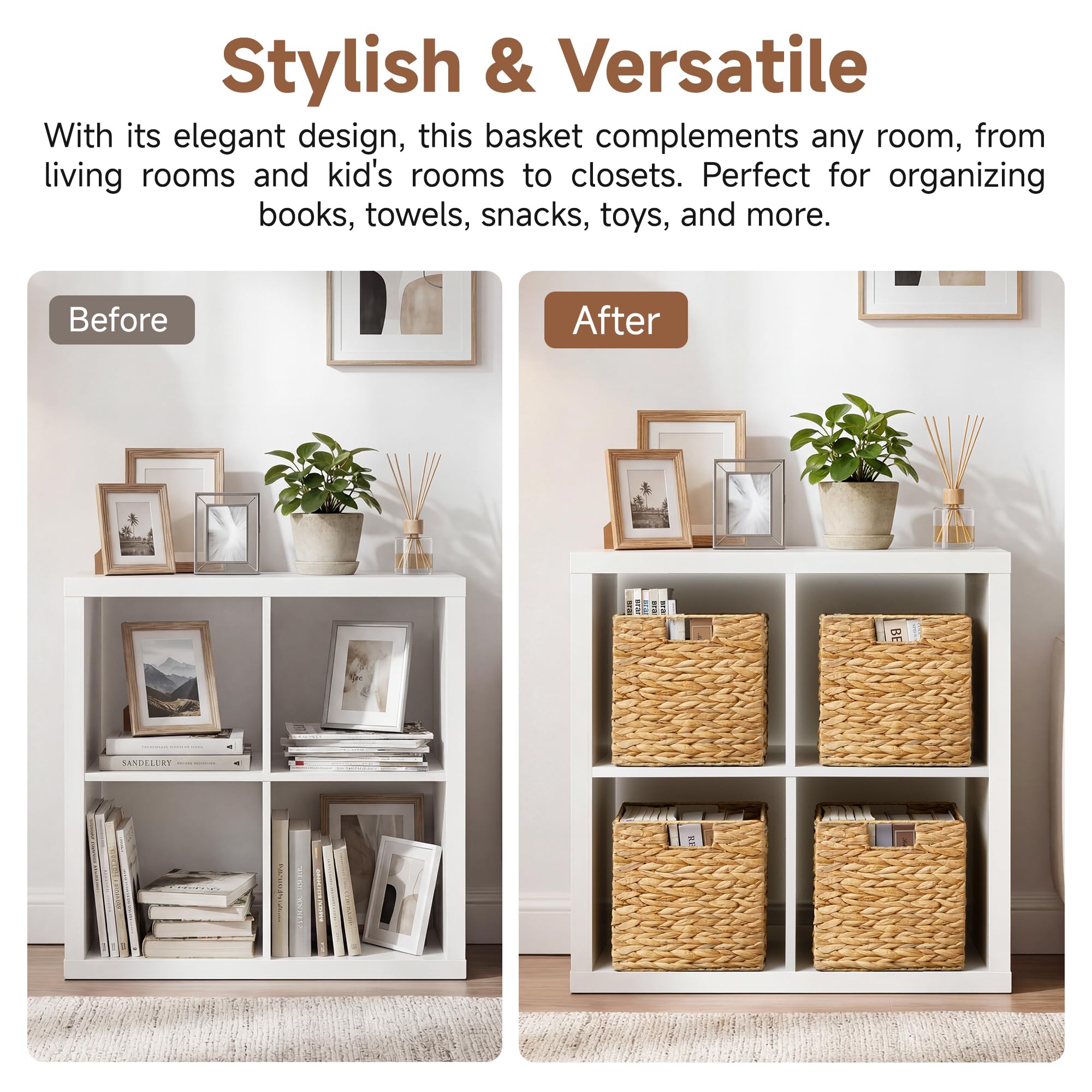 StorageWorks gift-ready wicker basket idea suitable for housewarmings and thoughtful organization.