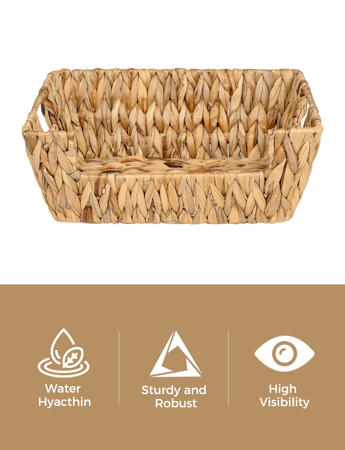 StorageWorks handwoven basket on iron frame offers sturdy pantry storage