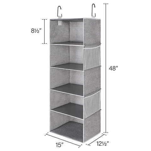 StorageWorks organizer with two hooks for quick, versatile closet installation.