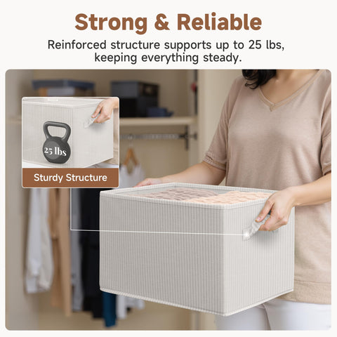 StorageWorks heavy-duty bin supports up to 30 pounds.