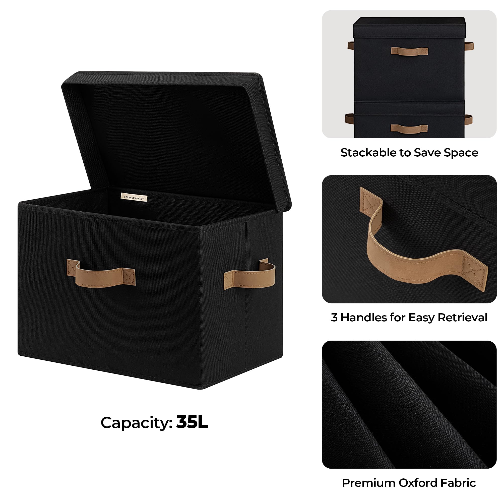 StorageWorks Heavy duty materials bin reinforced for up to 25 lb daily use