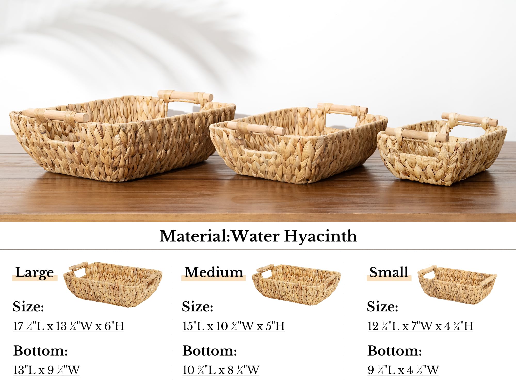 StorageWorks home organization basket in water hyacinth for daily use