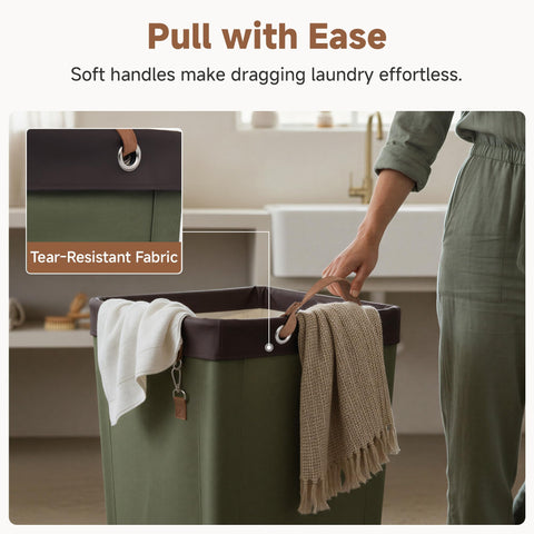 StorageWorks large-capacity hamper stores clothes, towels, and bedding.