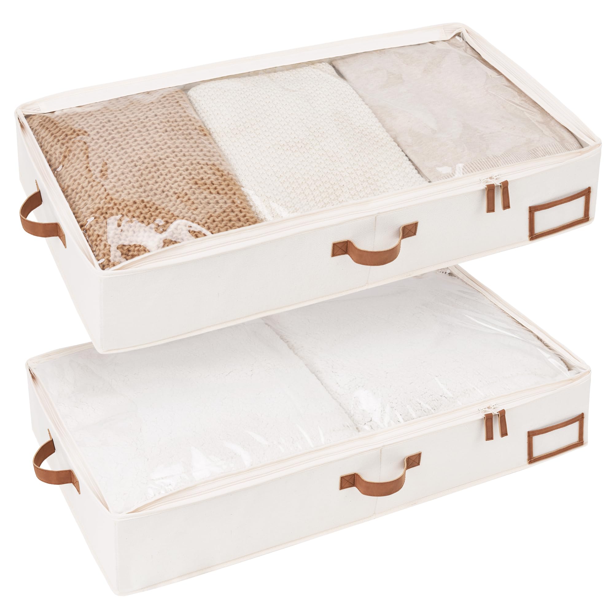 StorageWorks large under-bed storage lid for quick content visibility.