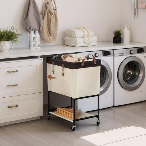 StorageWorks laundry cart easy assembly with included tools.
