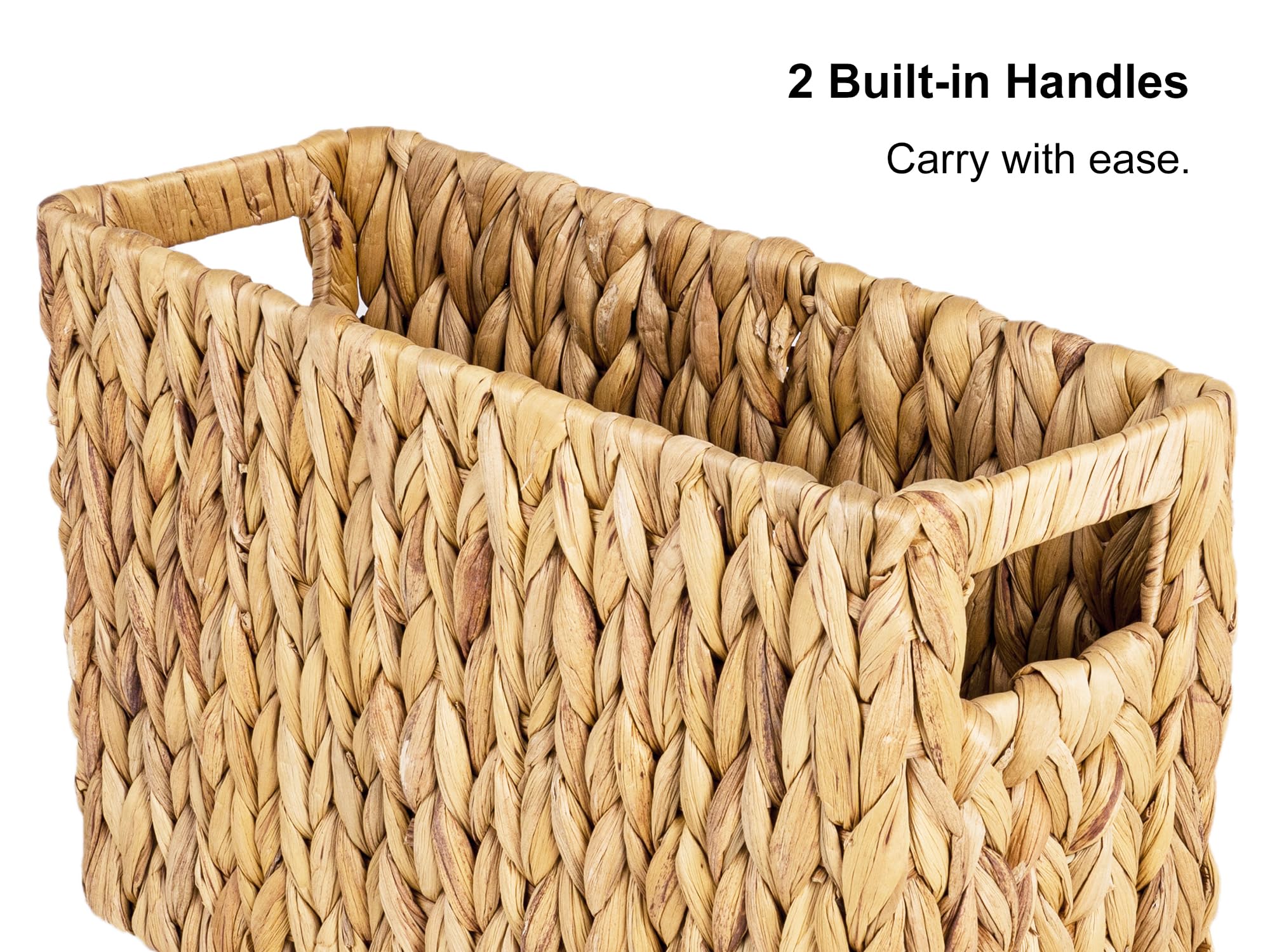 StorageWorks magazine holder closeup weave details showcase handcrafted texture.