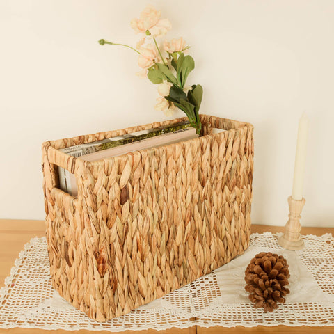 StorageWorks magazine holder natural colors blend with many room styles.
