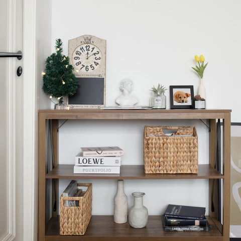 StorageWorks magazine holder with sturdy iron frame supports durable storage.