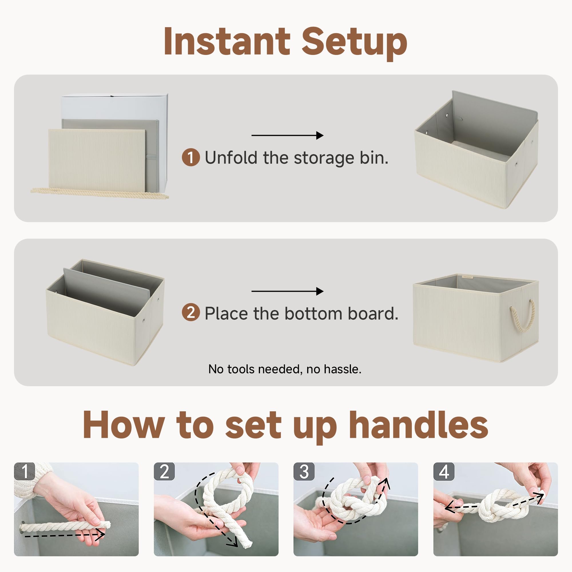 StorageWorks storage bin on a shelf highlights versatile use across pantry, laundry, and home office.