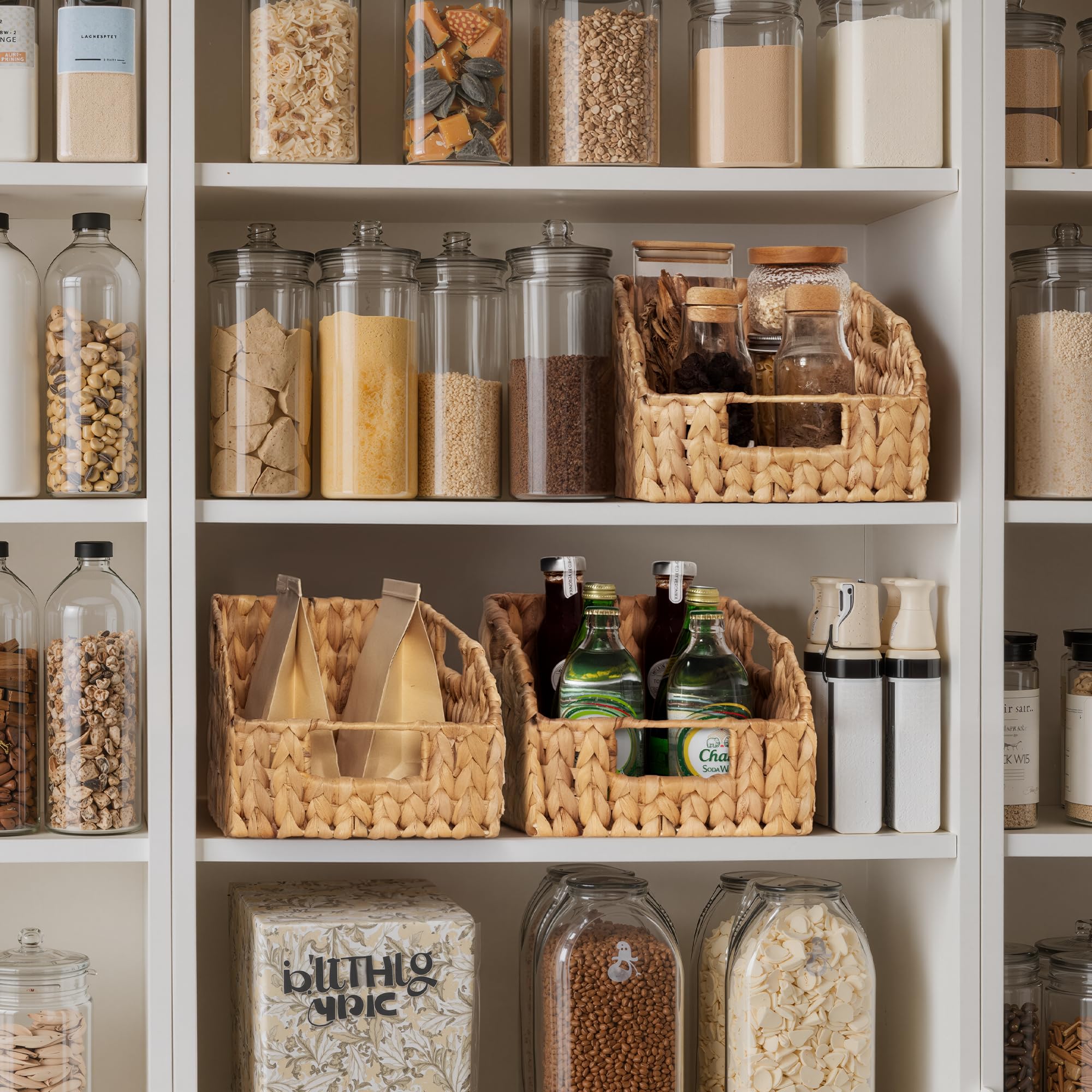 StorageWorks open-design baskets let you see contents at a glance, reducing rummaging time.