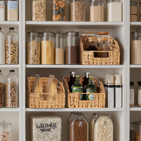 StorageWorks open-design baskets let you see contents at a glance, reducing rummaging time.