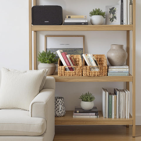 StorageWorks space-saving baskets fit shelves and cabinets for versatile room organization.