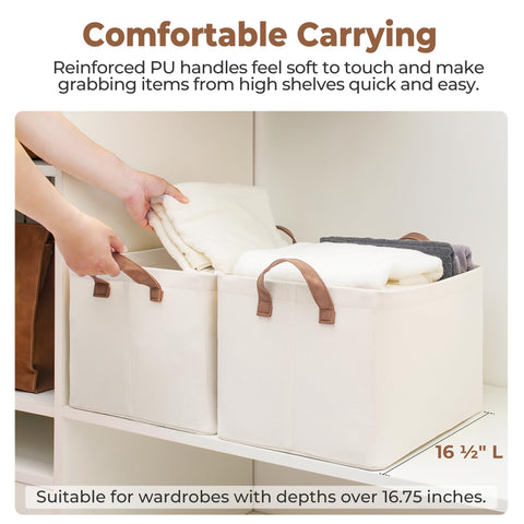 StorageWorks portable storage bin with handles is easy to move between rooms.
