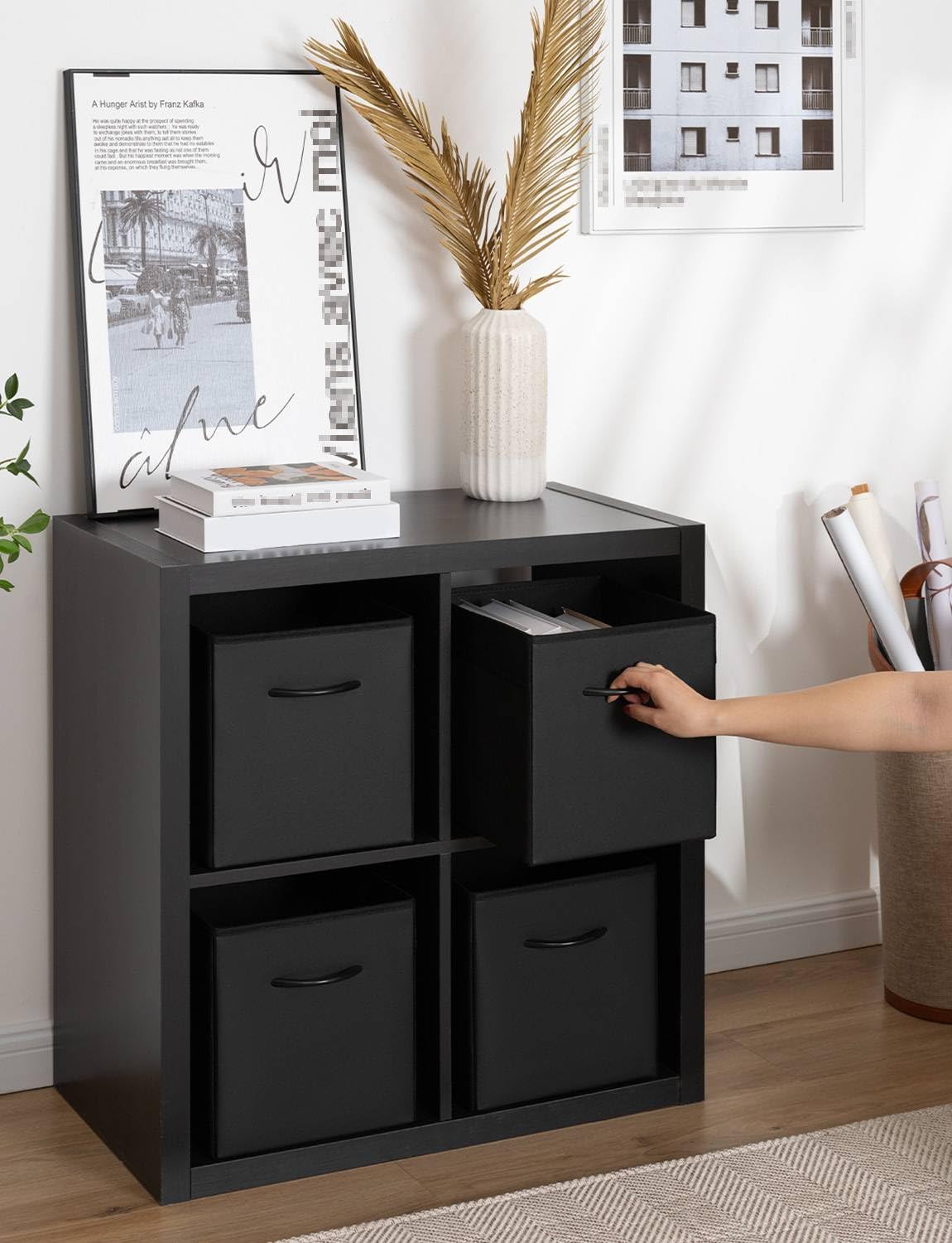 StorageWorks premium PVC leather front with reinforced stitching.