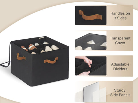 StorageWorks reinforced panels and bottom plate maintain shape for stability.