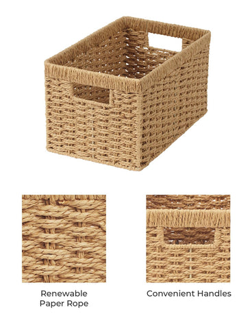 StorageWorks recycled-material basket offers eco-friendly storage and long-lasting use.