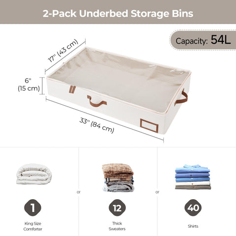 StorageWorks under-bed storage for seasonal items like toys or decor.