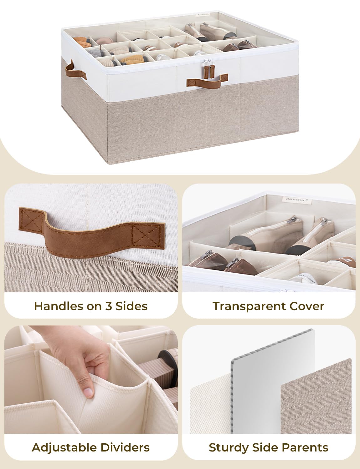 StorageWorks 24-pair capacity helps organize footwear in small spaces.