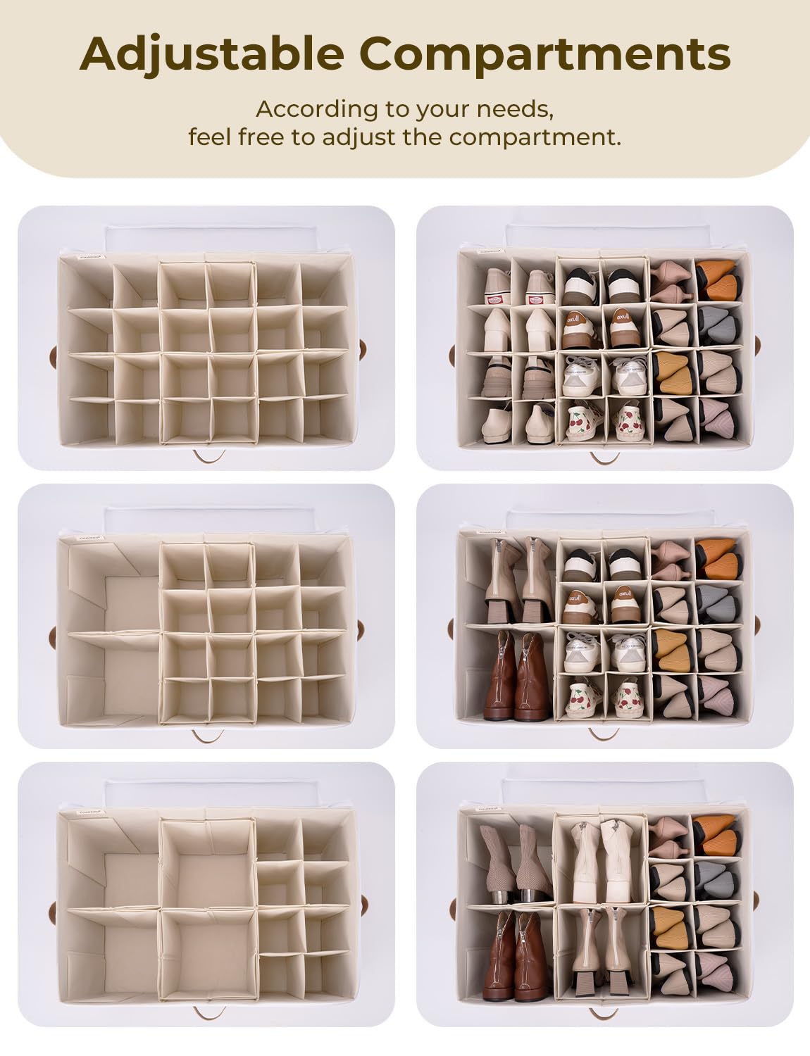 StorageWorks shoe bin with durable side panels keeping shape under use.