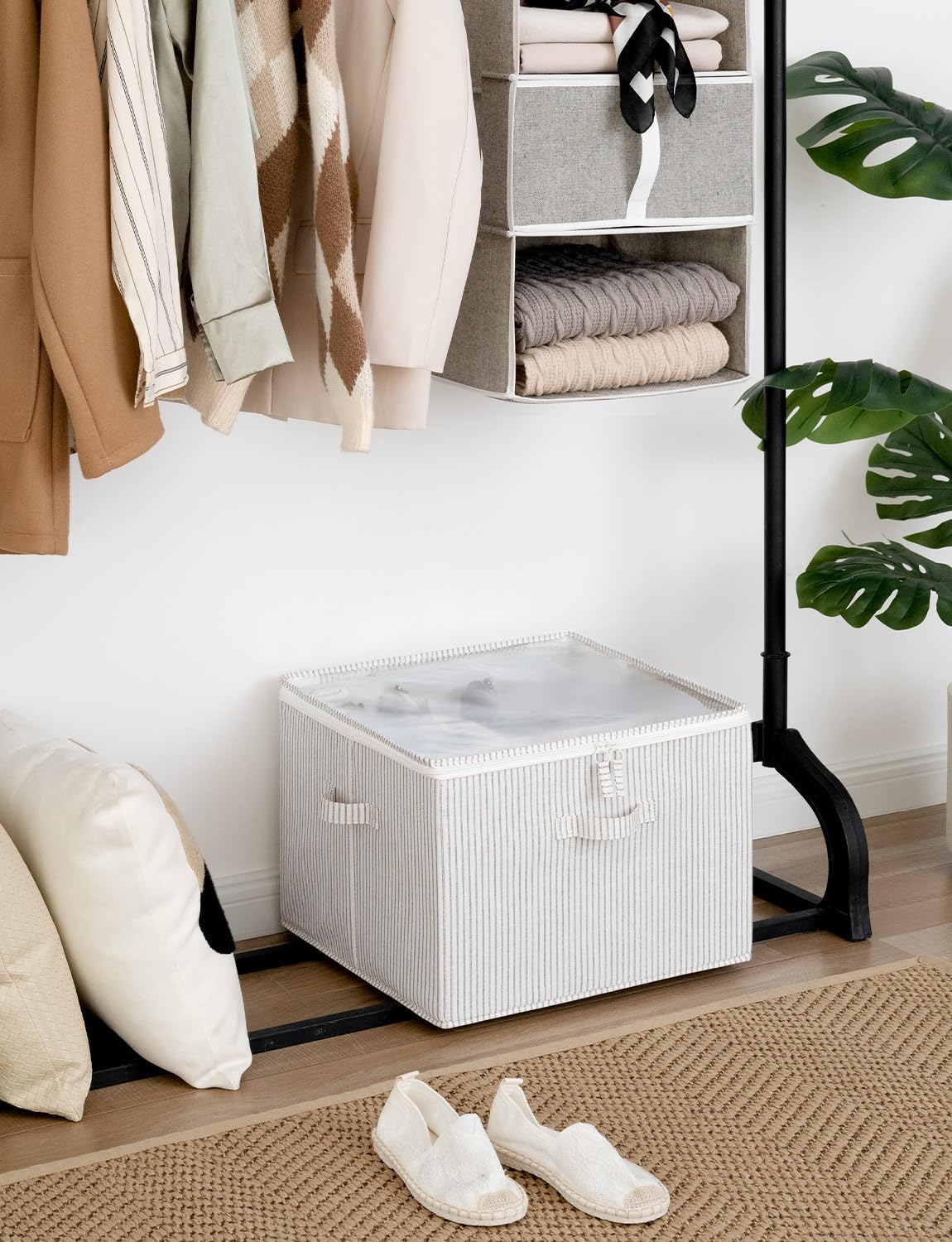 StorageWorks shoe cubby adjustable dividers for customizable compartments