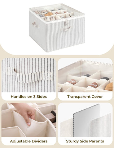 StorageWorks shoe cubby footprint is 17-inch by 17-inch by 12.5-inch