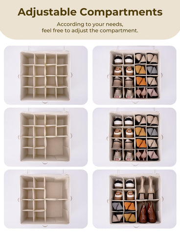 StorageWorks shoe cubby reinforced base maintains shape during use