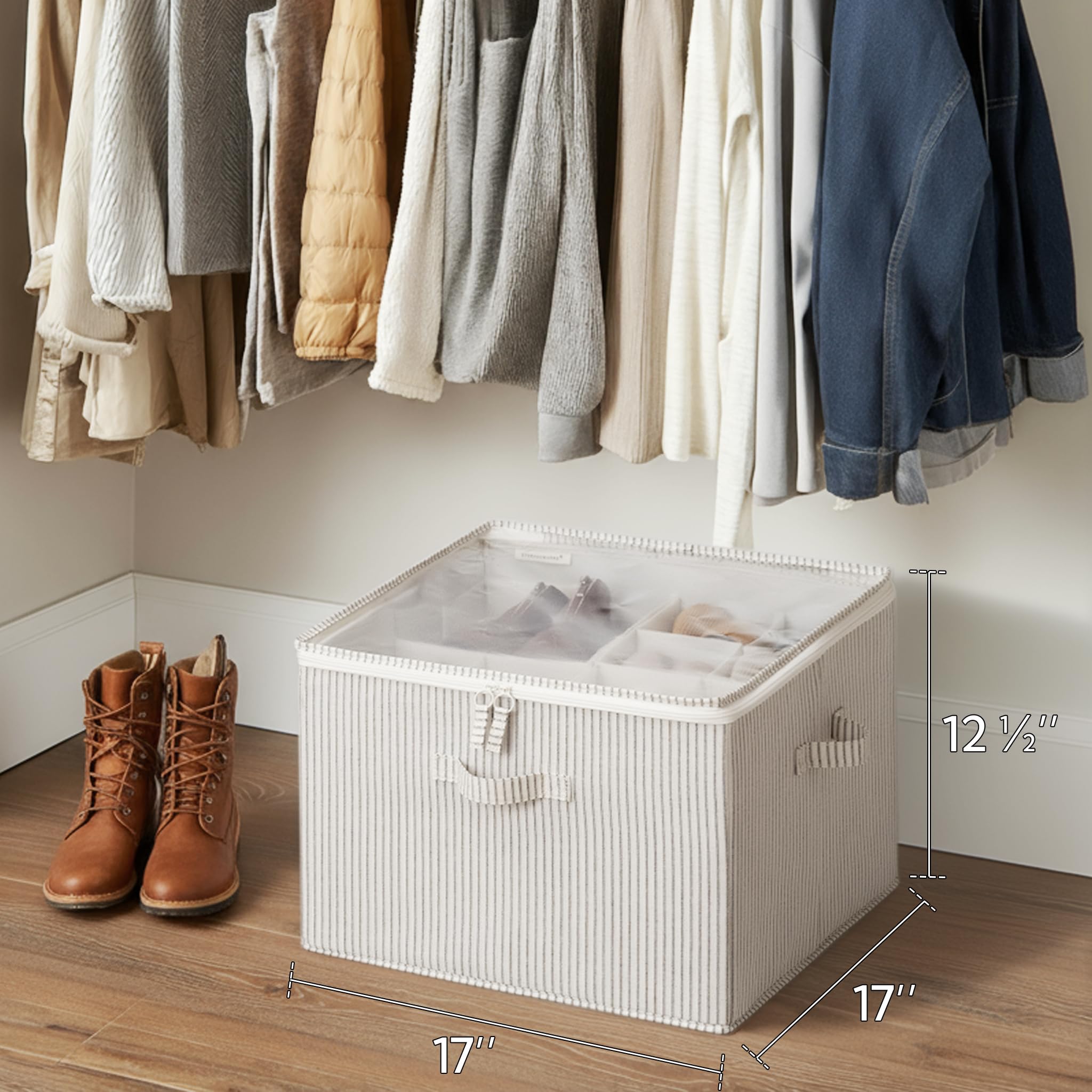 StorageWorks shoe cubby in hallway setup helps organize entryway footwear