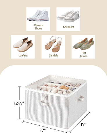 StorageWorks shoe cubby with side handles makes moving easy